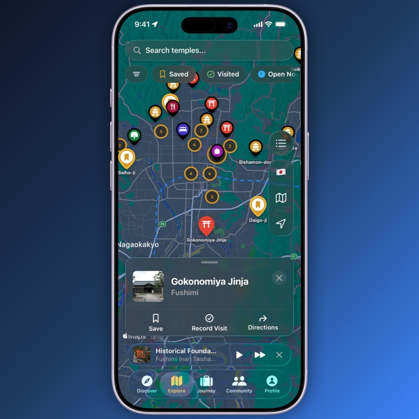 Search and filters shown directly on the Explore map